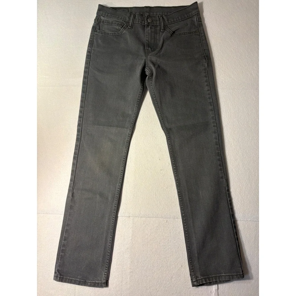 Levis 511 Slim Fit Jeans Mens 31x32 Charcoal Gray Denim Pants 04511-1651